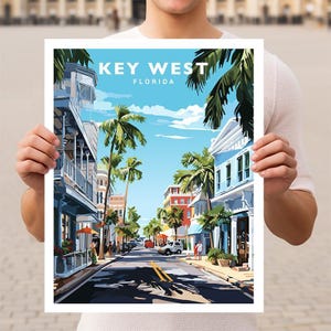 Key West Florida Travel Wall Art Poster Print