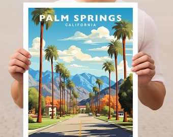 Palm Springs California Travel Wall Art Poster Print