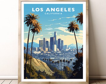 Los Angeles California Travel Wall Art Poster Print