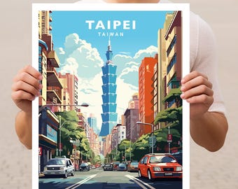Taipei Taiwan Travel Wall Art Poster Print