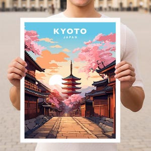 Kyoto Japan Travel Wall Art Poster Print