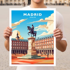 Madrid Spain Travel Wall Art Poster Print