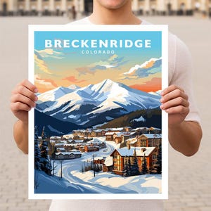 Breckenridge Colorado Travel Wall Art Poster Print