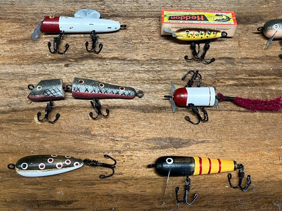 Rustic Fishing Lures, Handmade Fish Lure,folk Art Fish Lure,rustic Lure,  Fishing Decor, Antique Fish Lure,faux Lure,fishing Lure Ornaments 