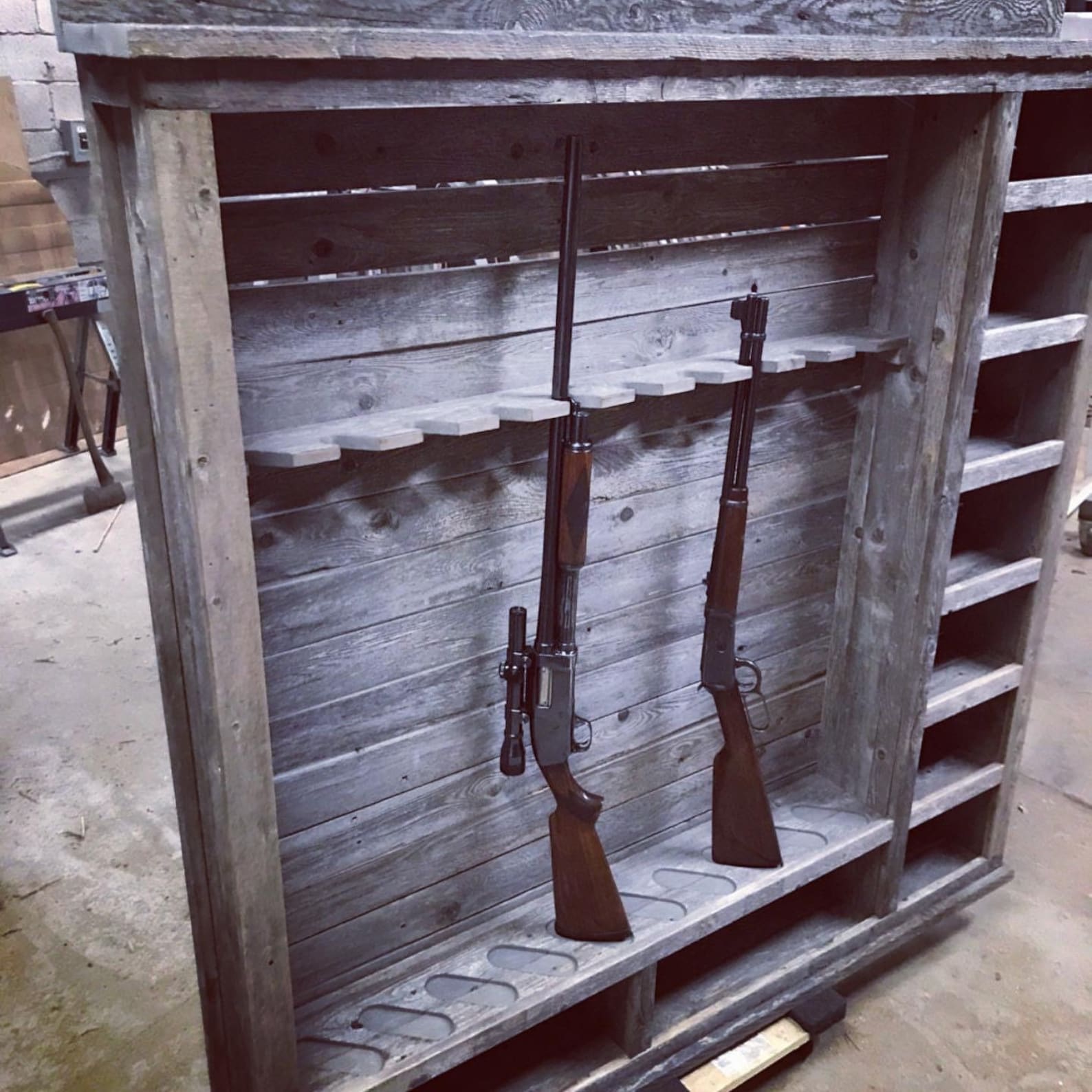 Rustic Reclaimed Gun Rack Display Primitive Gun Rack Display - Etsy