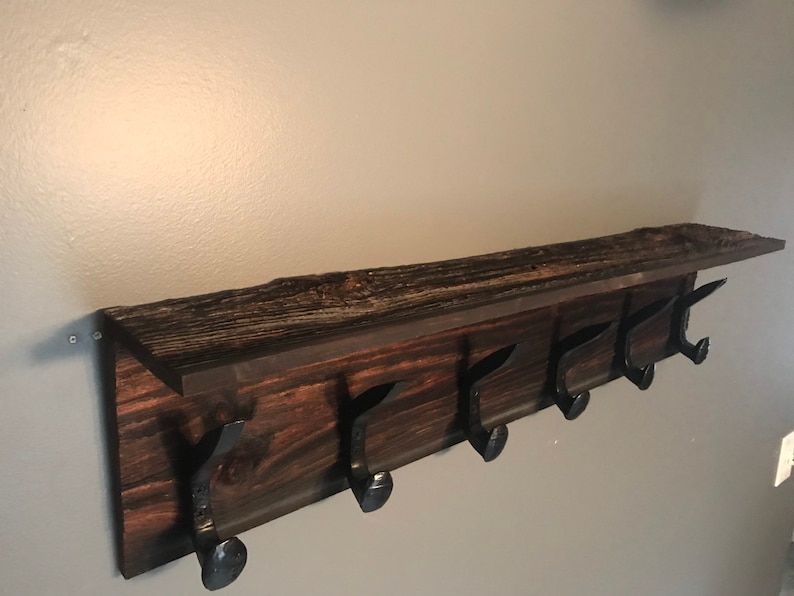 Railroad Spike Coat Rack Reclaimed Barnwood Coat Rack Rustic Etsy