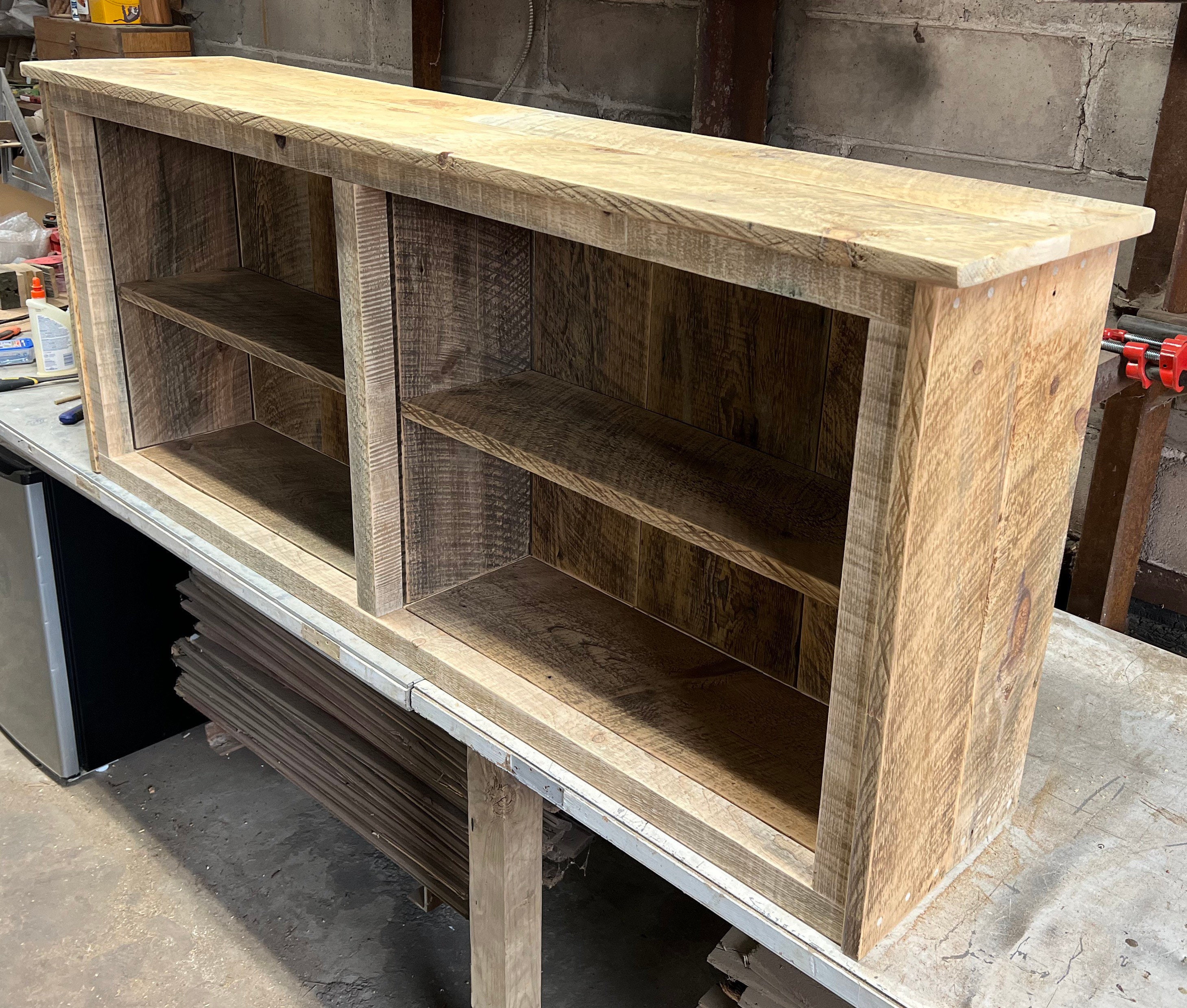 Reclaimed Rustic Barnwood Bookshelf, Reclaimed Primitive Farmhouse ...