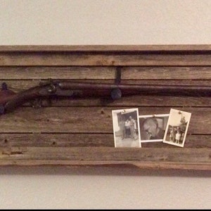 Reclamed Rustc Ralroad Spke Gun Rack Dsplay, Gun Hanger, Rfle