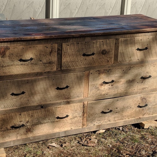 Reclaimed Rustic Barnwood Dresser Reclaimed Distressed Rustic Etsy