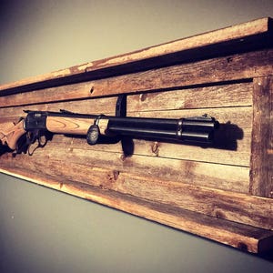 Rustic Gun Rack, Gun Rack Display, Railroad Spike Gun Rack Display ...