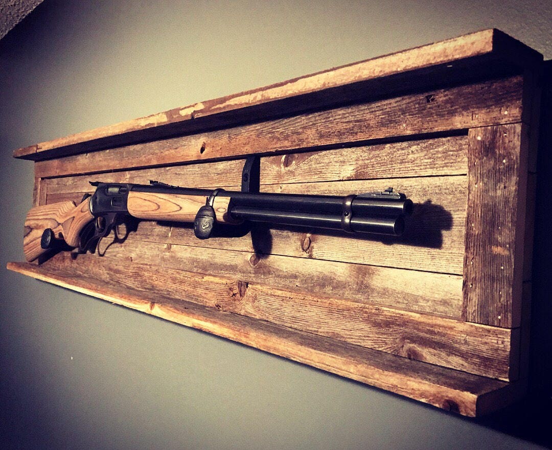 Rustic Gun Rack Gun Rack Display Railroad Spike Gun Rack Etsy