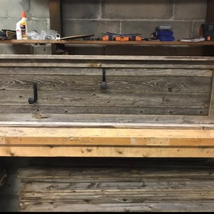 thumbnail image 2 of Hand Crafted Railroad Spike Wall Gun Rack – Clear Shellac Finish, Holds 2 Rifles/Shotguns 2 of 3