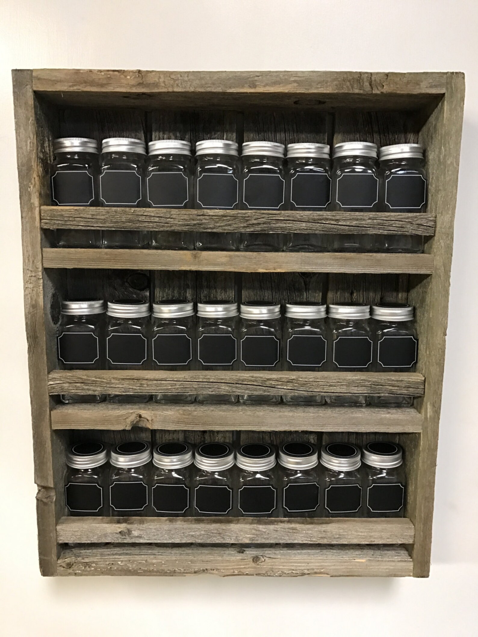 Rustic Mason Jar Spice Rack Display Spice Rack Mason Jars Etsy