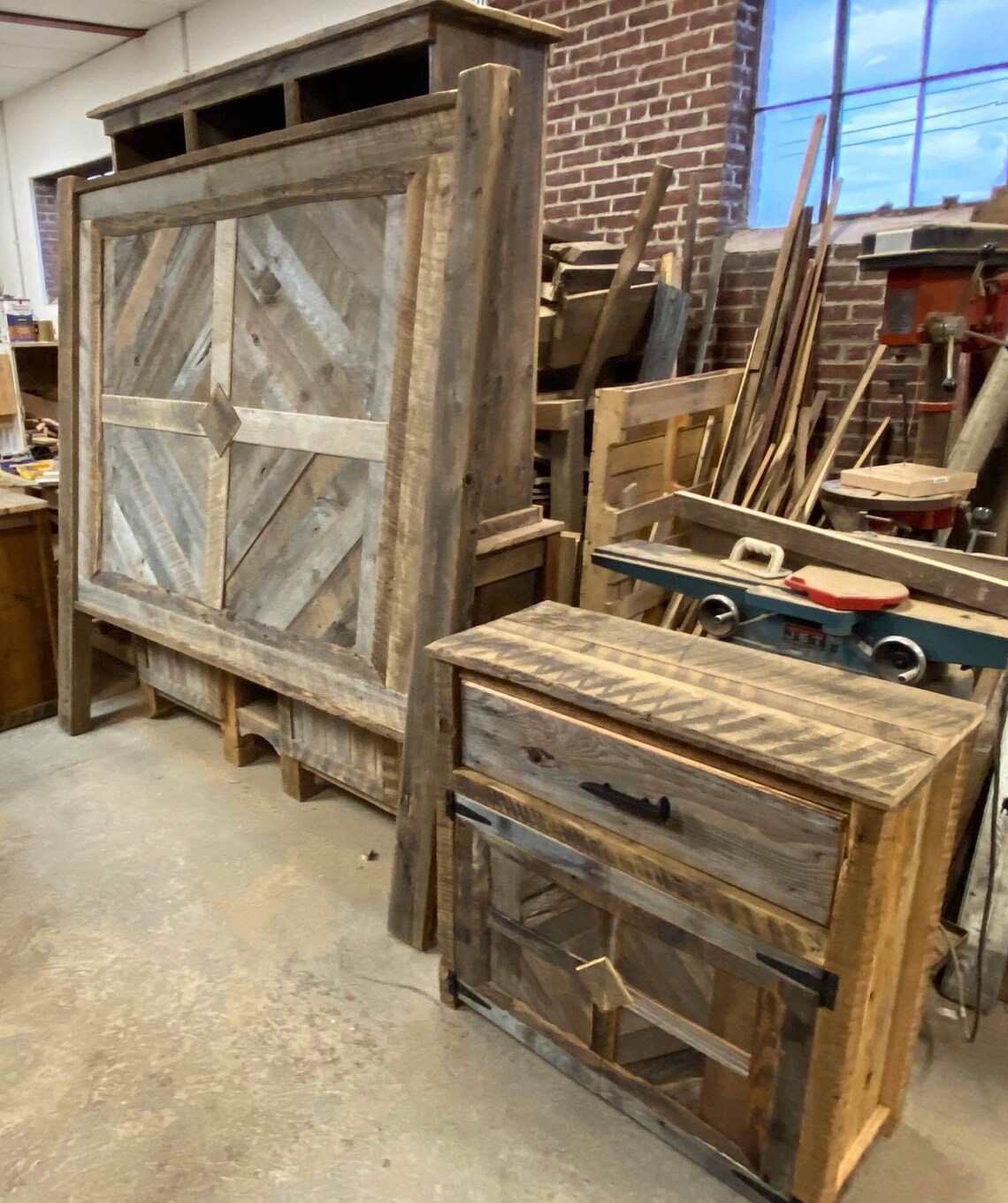 Reclaimed Rustic Barnwood Nightstand Nightstands Reclaimed Etsy