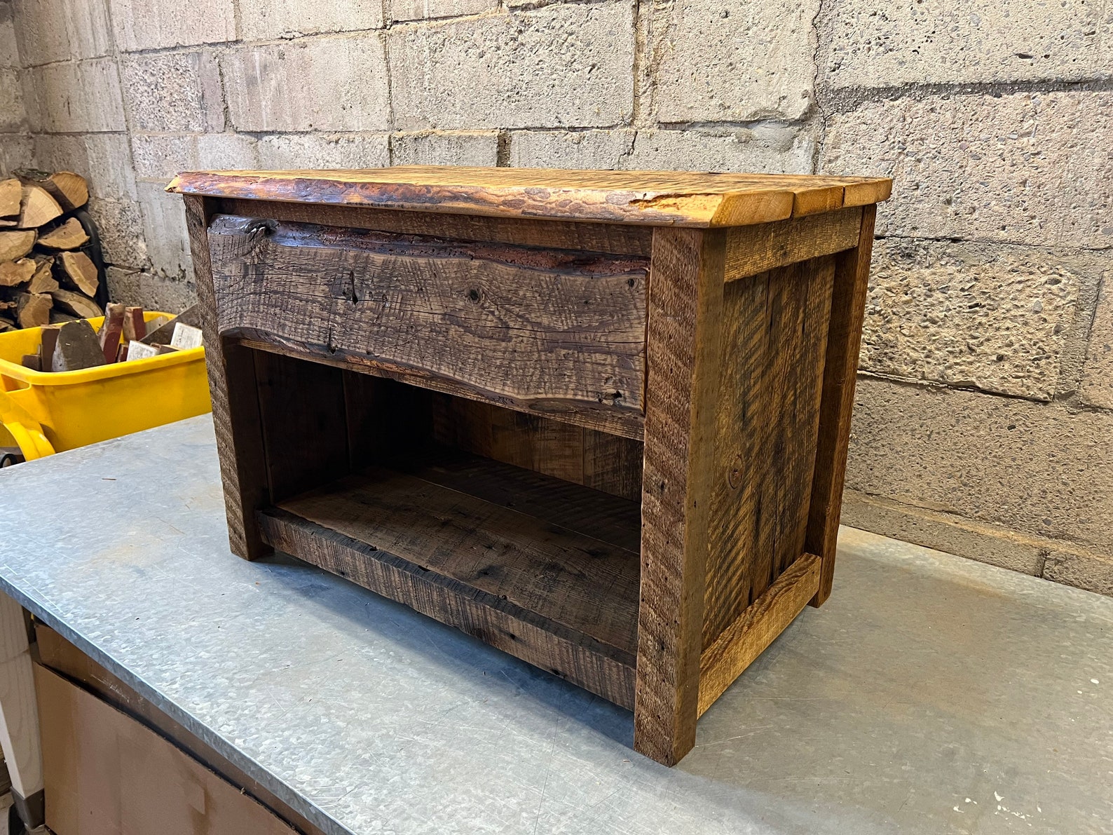 Reclaimed Rustic Barnwood Nightstand Nightstands Reclaimed Etsy