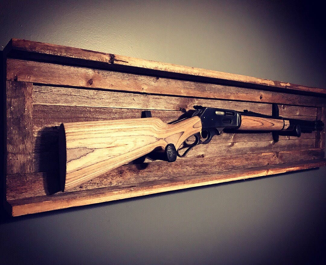 Rustic Gun Rack Gun Rack Display Railroad Spike Gun Rack Etsy