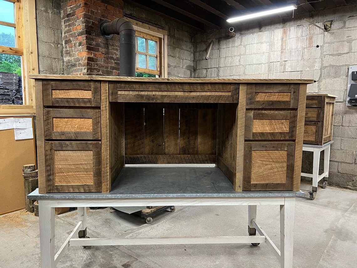 Reclaimed Rustic Barnwood Desk Reclaimed Barnwood Office - Etsy