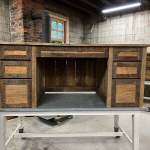 Rustic Studio Desk Reclaimed Barnwood Office Desk, Rustic 7-drawer Farmhouse Desk - Etsy