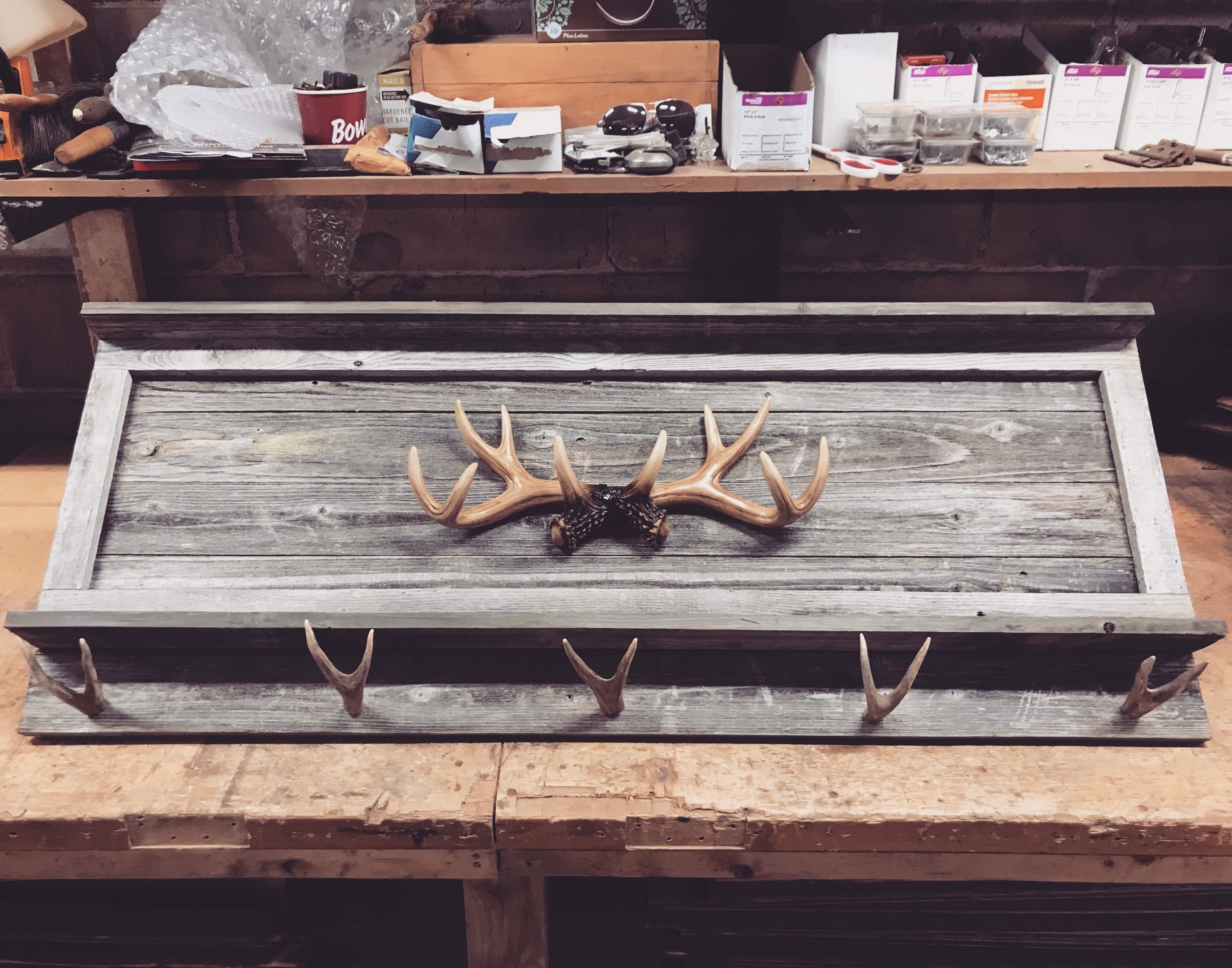 Rustic Gun Rack Gun Rack Deer Antler Antler Rack Mancave Etsy
