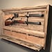 Rustic Dual Gun Rack W/ Ammo Storage, Reclaimed Wood Gun Rack, Railroad ...