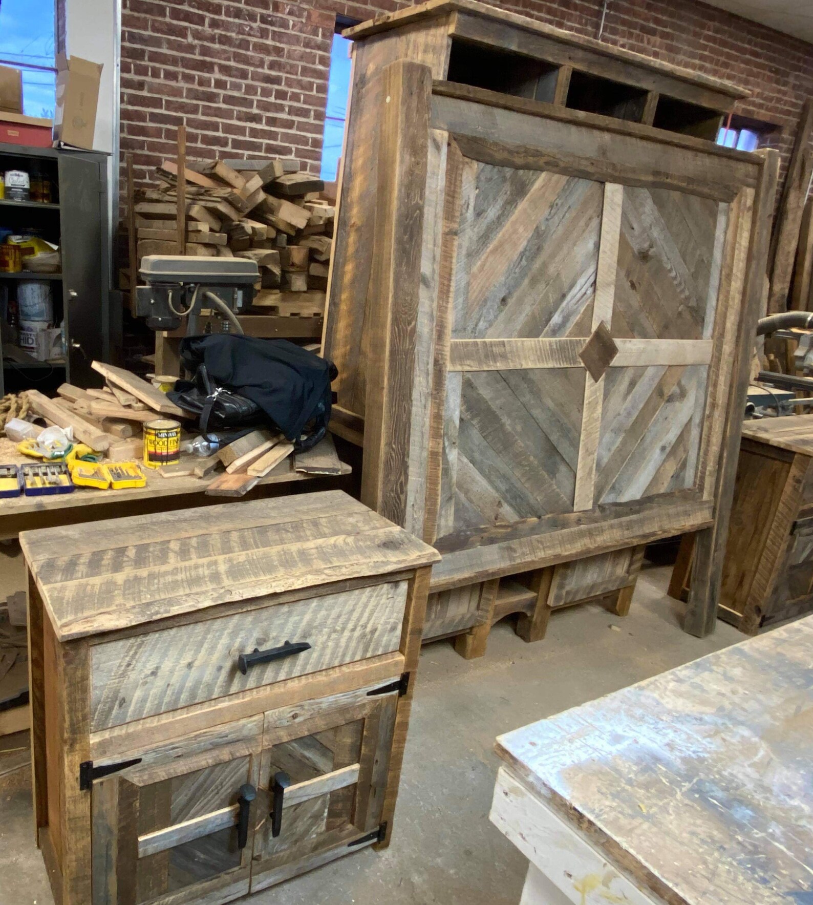 Reclaimed Rustic Barnwood Nightstand Nightstands Reclaimed Etsy