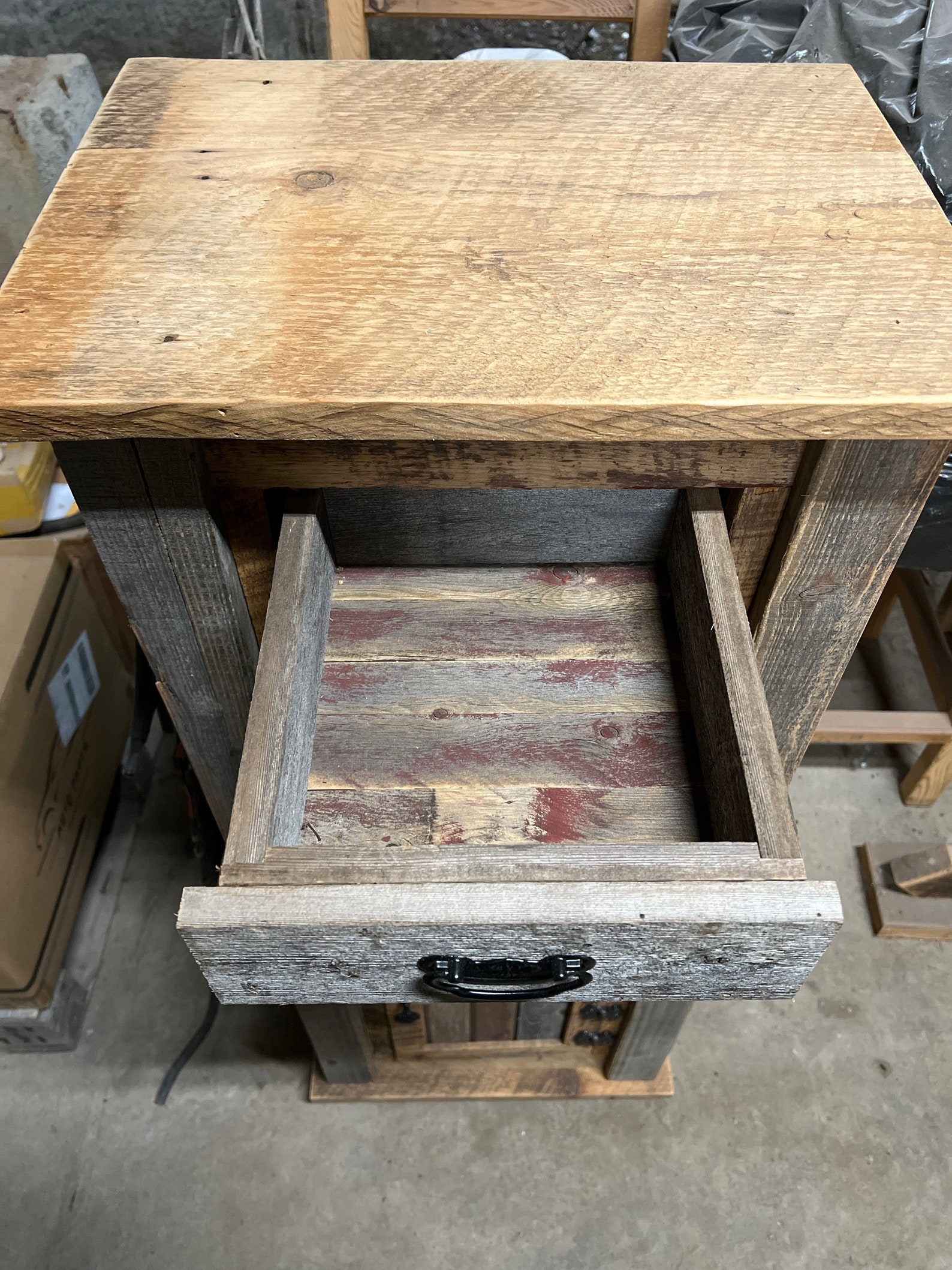 Reclaimed Rustic Barnwood Nightstand Nightstands Reclaimed Etsy
