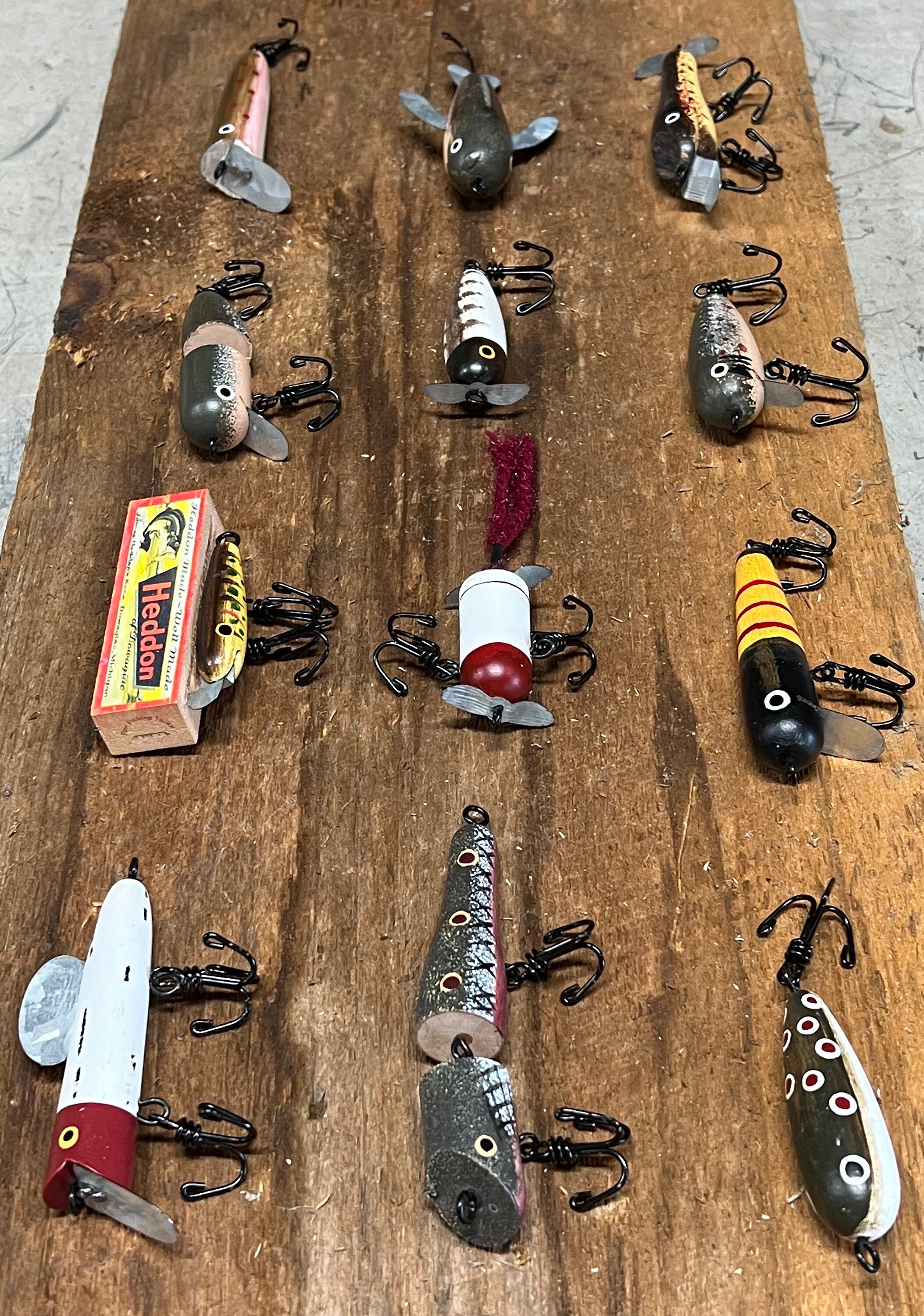 Rustic Fishing Lures, Handmade Fish Lure,folk Art Fish Lure,rustic Lure,  Fishing Decor, Antique Fish Lure,faux Lure,fishing Lure Ornaments -   Canada