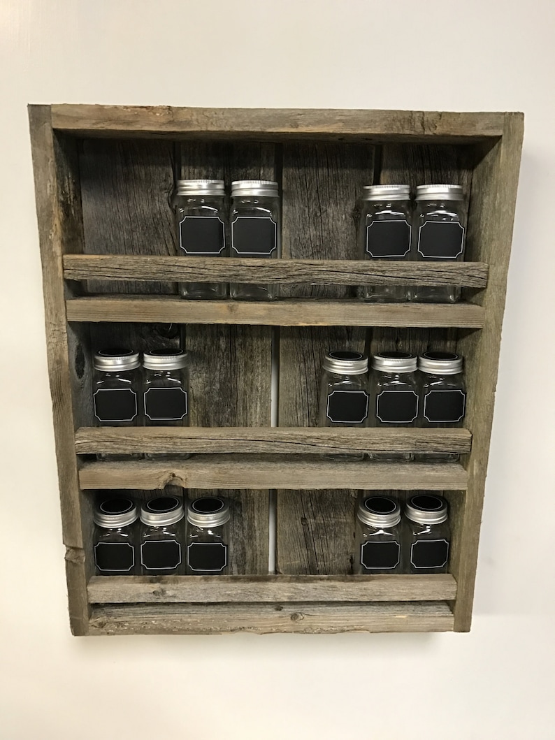 Rustic Mason Jar Spice Rack Display Spice Rack Mason Jars Etsy Canada