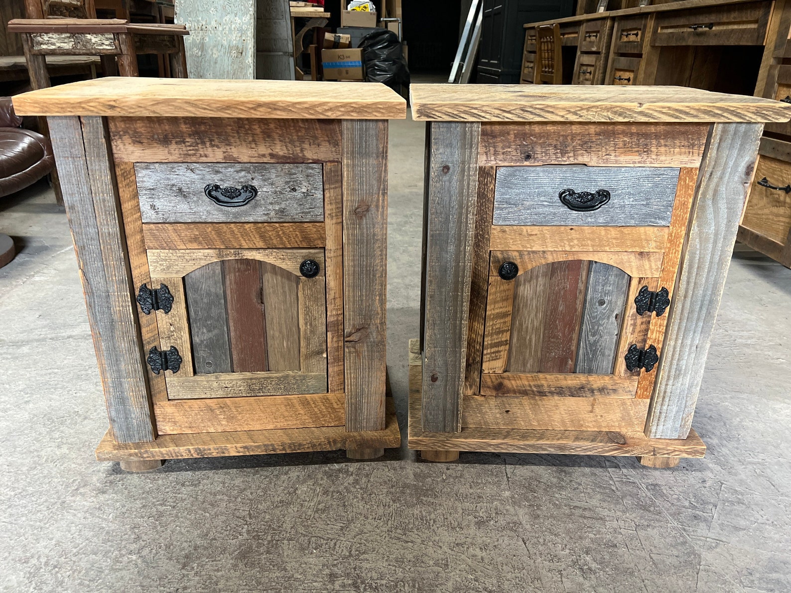Reclaimed Rustic Barnwood Nightstand Nightstands Reclaimed Etsy