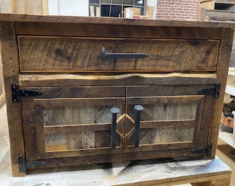 Reclaimed Barnwood Nightstand, Rustic Bedside Table, Bedroom Furniture