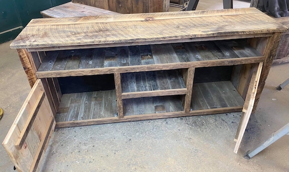 Reclaimed Rustic Barnwood TV Stand Reclaimed Barnwood TV Stand