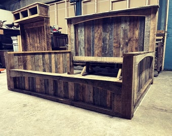 Reclaimed Rustic Barnwood DayBed, Reclaimed Distressed Rustic Bedroom Furniture, Rustic Barnwood Daybed