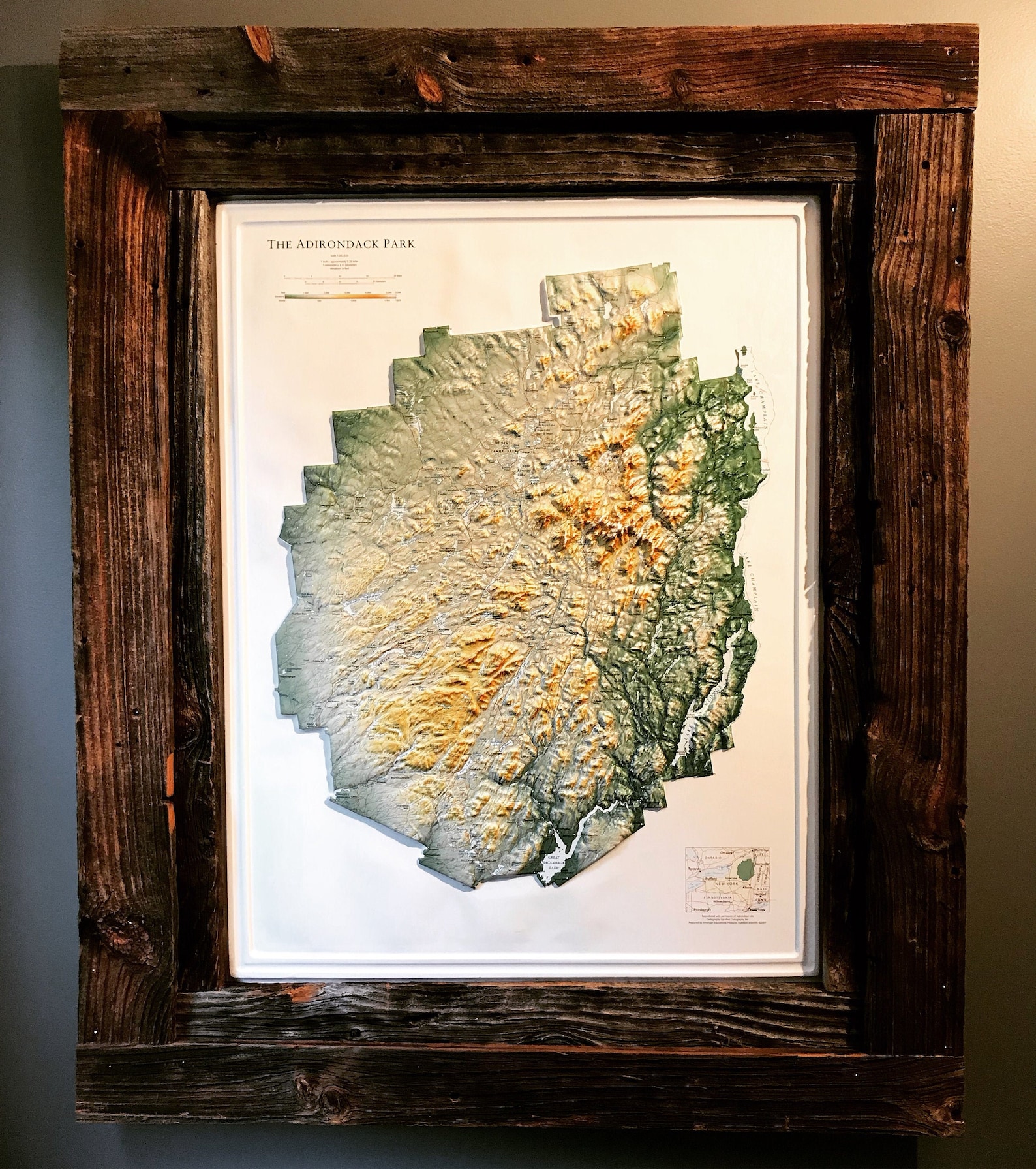 Adirondack Park Map Adirondack Park Adirondack Park 3d Map - Etsy