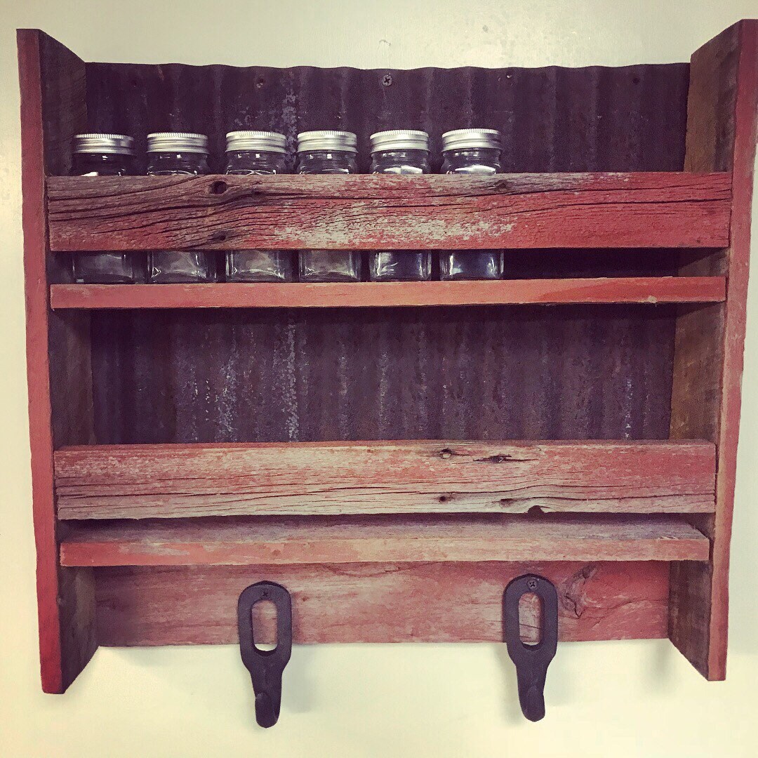 Rustic Mason Jar Spice Rack Display Spice Rack Mason Jars Etsy