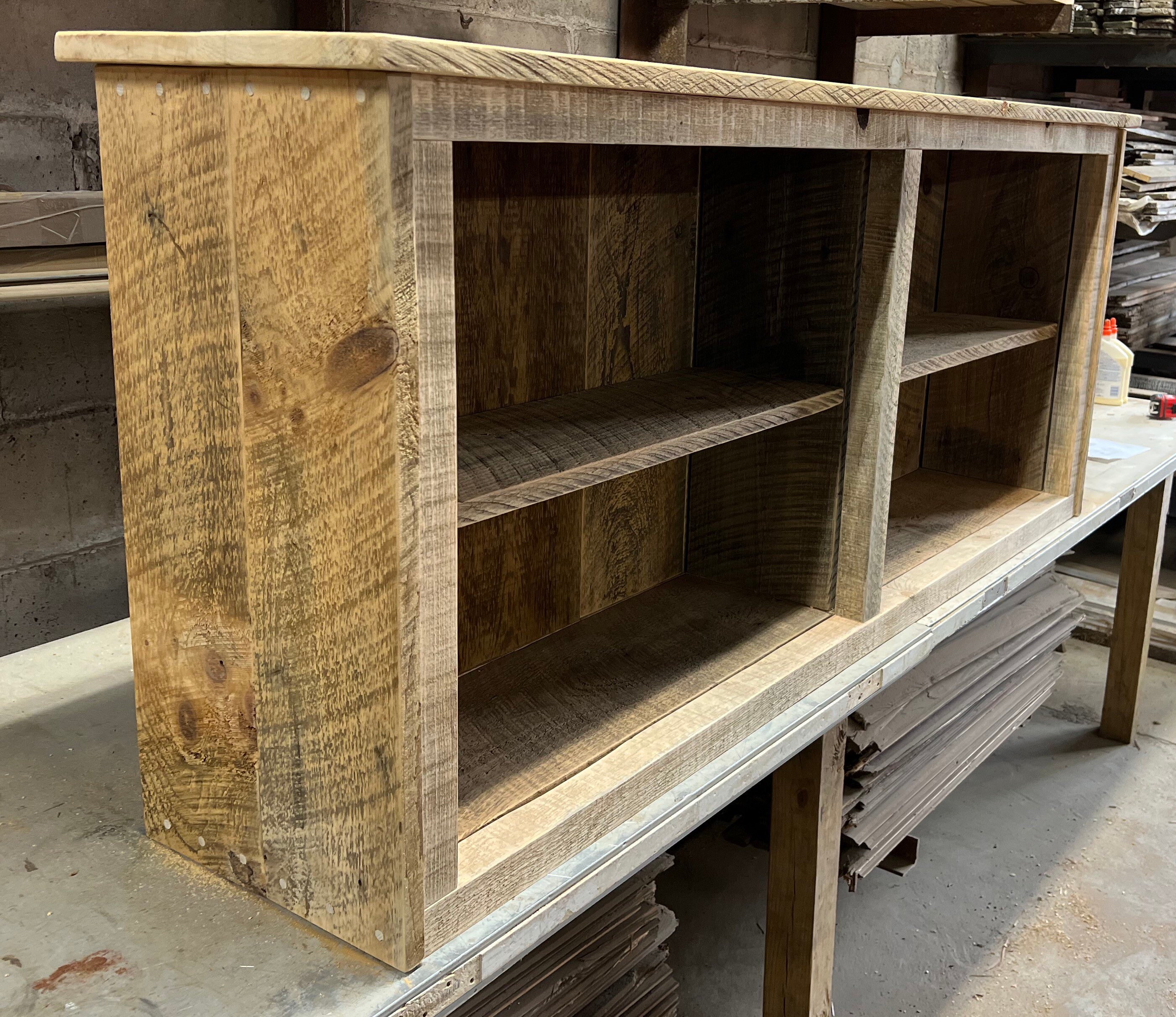 Reclaimed Rustic Barnwood Bookshelf, Reclaimed Primitive Farmhouse ...