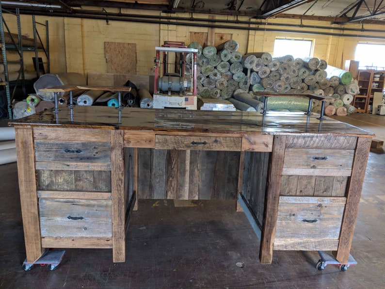 Reclaimed Barnwood Office Desk, Rustic Farmhouse Style - Etsy