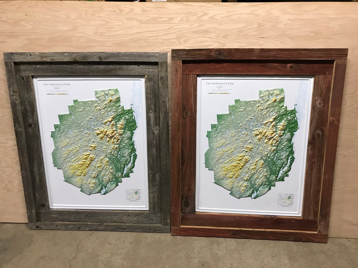 Adirondack Park Map Adirondack Park Adirondack Park 3d Map - Etsy