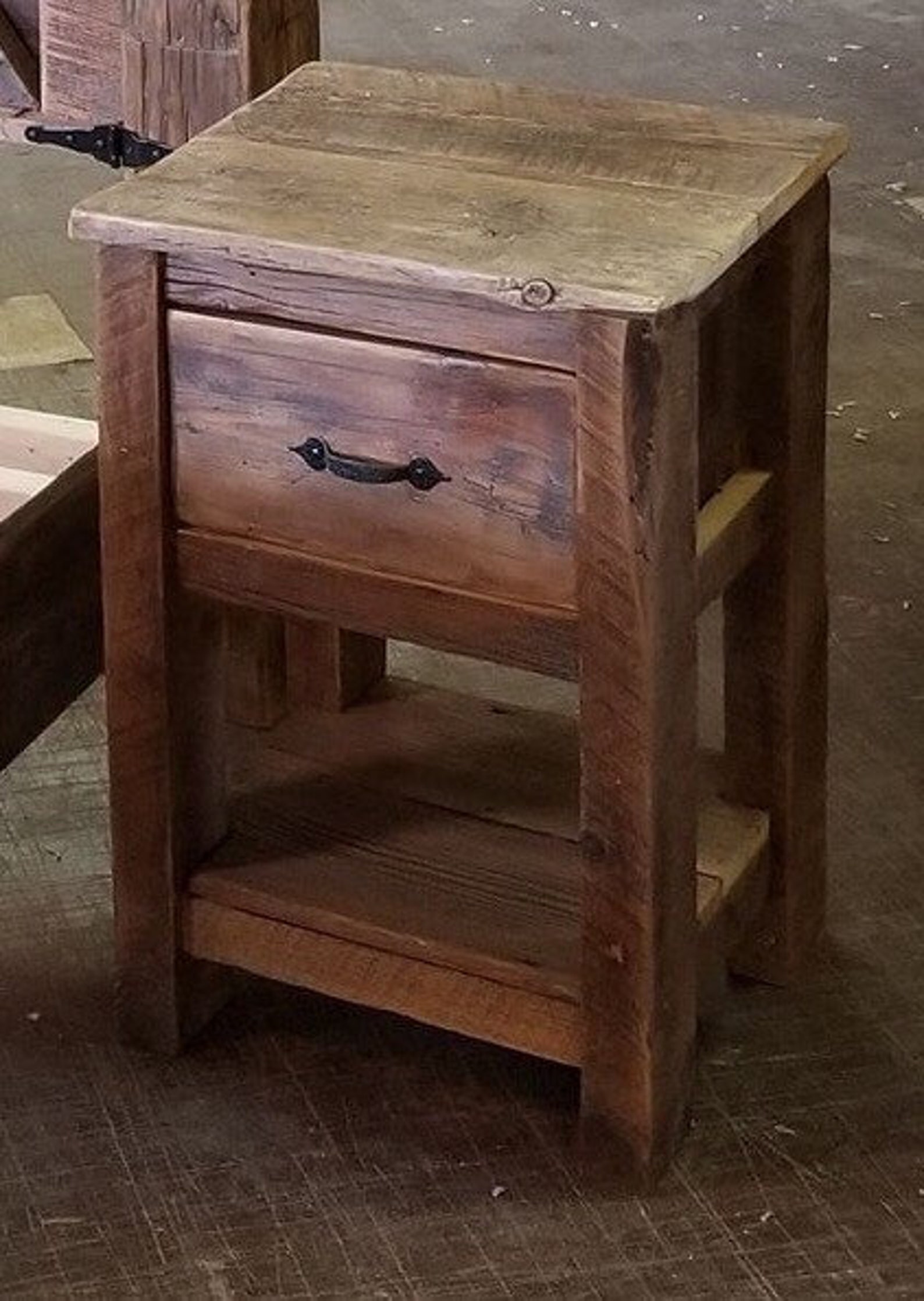 Reclaimed Rustic Barnwood Nightstand Nightstands Reclaimed Etsy