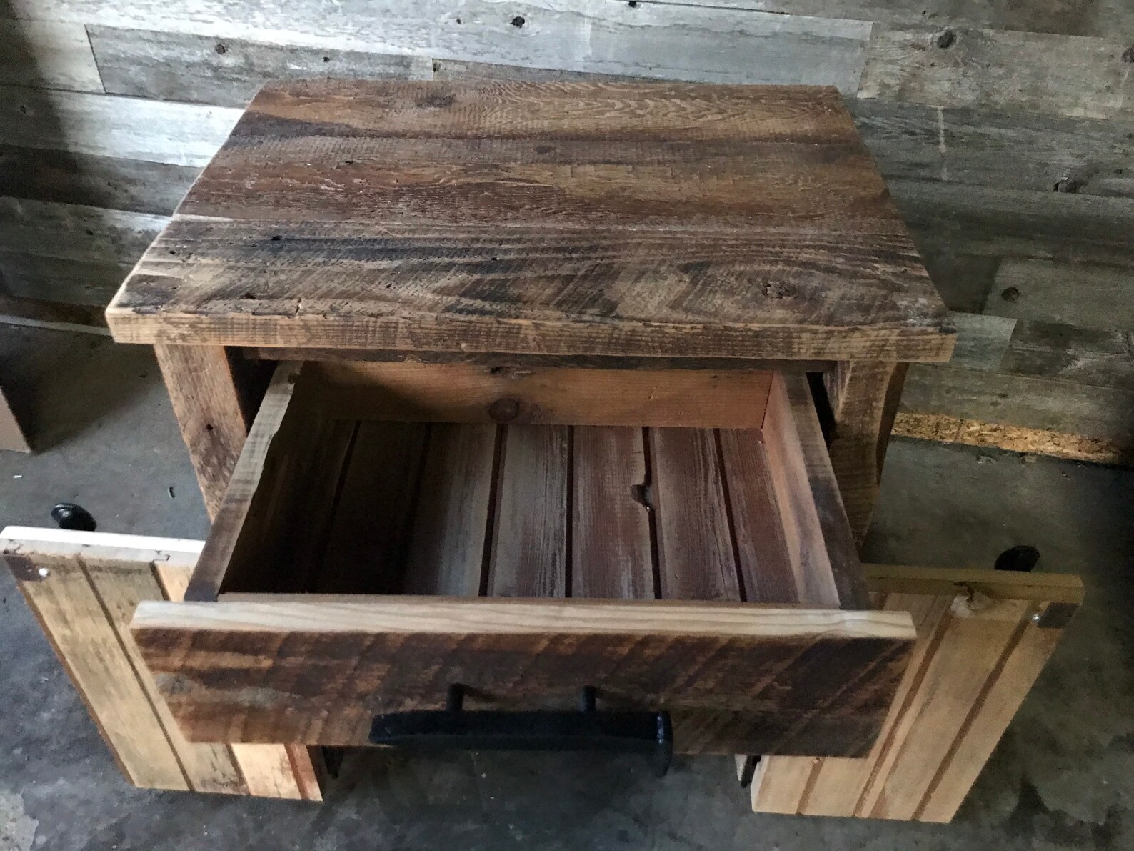 Reclaimed Rustic Barnwood Nightstand Nightstands Reclaimed Etsy