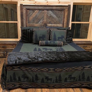 Reclaimed Rustic Barnwood Bed, Reclaimed Distressed Rustic Barnwood Furniture, Rustic Bedroom Furniture, Rustic Barnwood Headboard