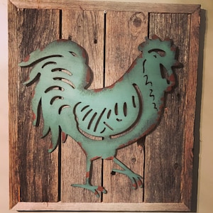 Rooster Decor, Tin Rooster, Rustic Decor, Rooster, Housewarming Gift,Country Kitchen,Metal Rooster,Kitchen Decor,Rustic Rooster, Rooster Art