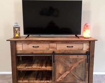 Rustic Tv Stand - Etsy