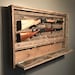 Rustic Dual Gun Rack W/ Ammo Storage, Reclaimed Wood Gun Rack, Railroad ...