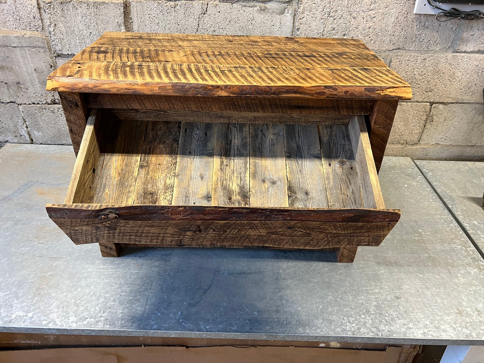 Reclaimed Rustic Barnwood Nightstand Nightstands Reclaimed Etsy
