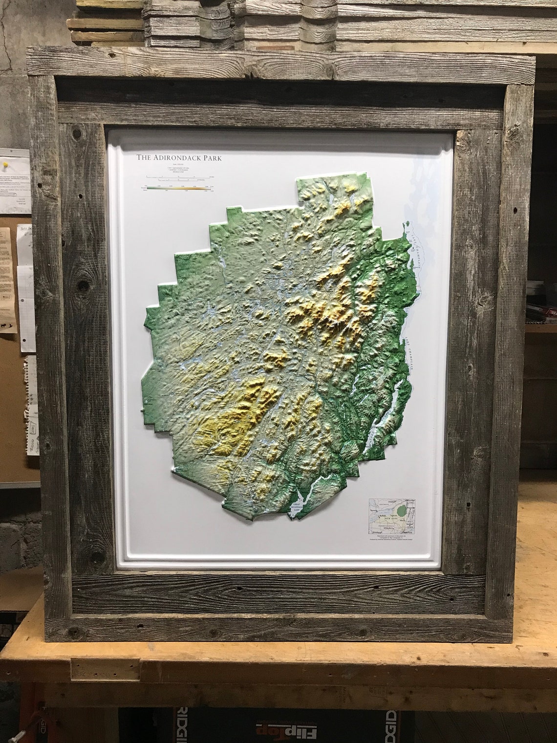 Adirondack Park Map Adirondack Park Adirondack Park 3d Map - Etsy