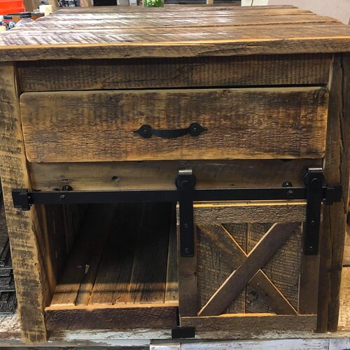Reclaimed Rustic Barnwood Nightstand Nightstands Reclaimed Etsy