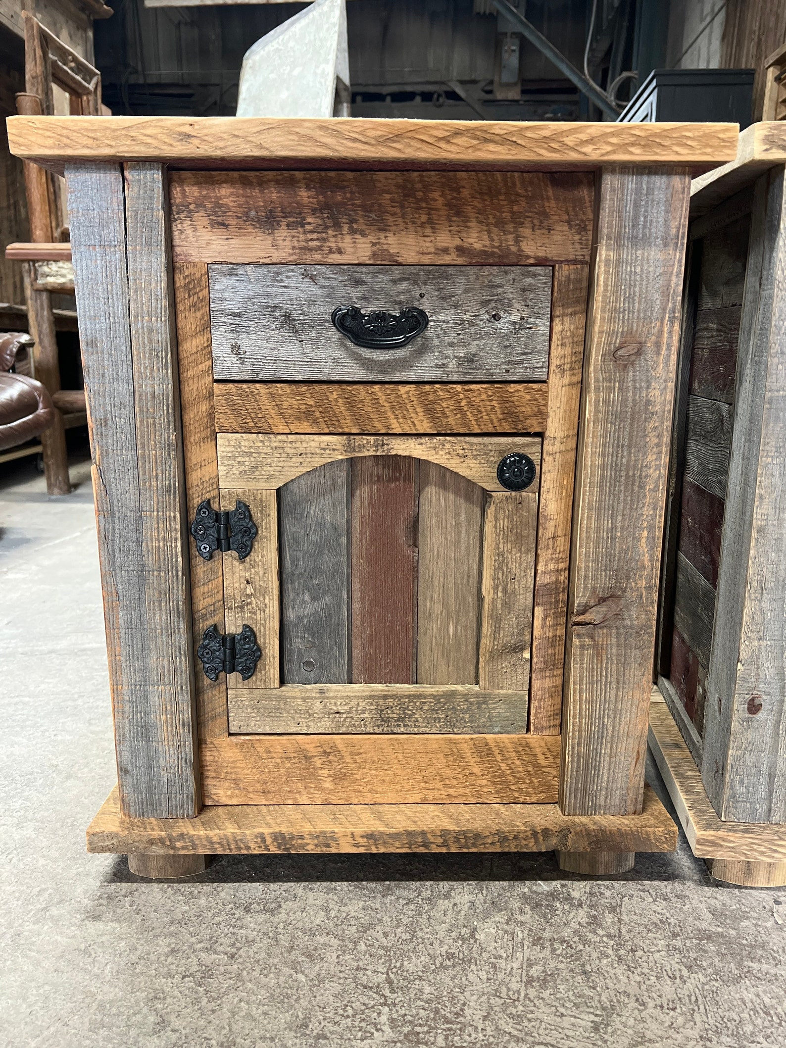Reclaimed Rustic Barnwood Nightstand Nightstands Reclaimed Etsy