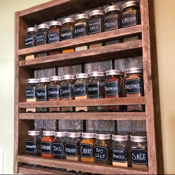 Rustic Jelly Cupboard Display, Spice Rack, Kitchen Spice Rack