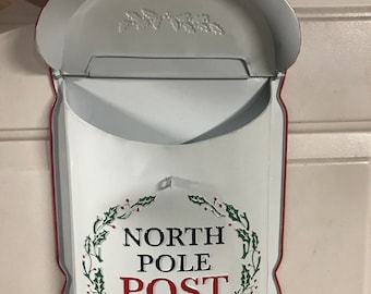 Rustic North Pole Post Box, Enamel Christmas Decor - Etsy