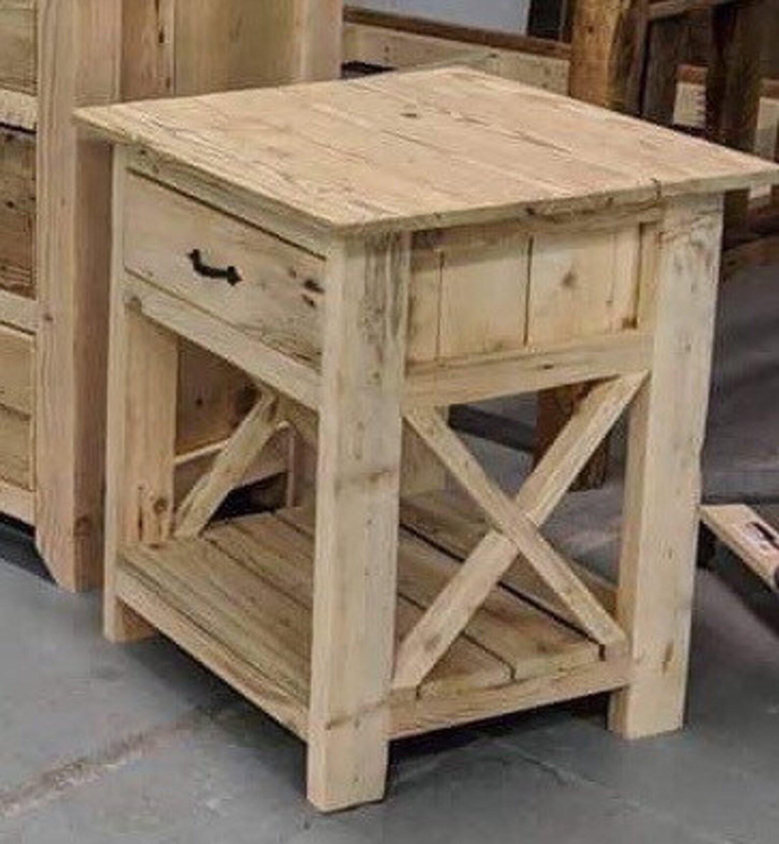 Reclaimed Rustic Barnwood Nightstand Nightstands Reclaimed Etsy